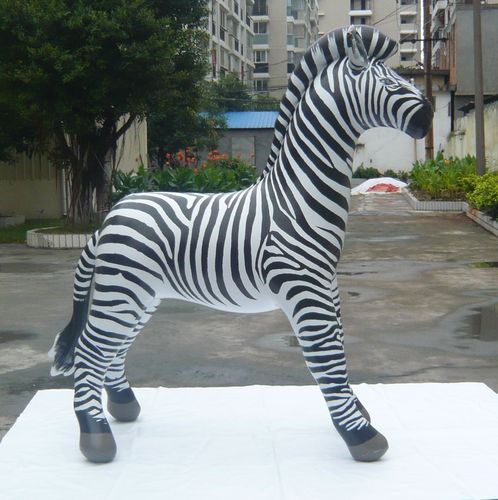 66 inch tall X 63 inch lg  inflatable zebra